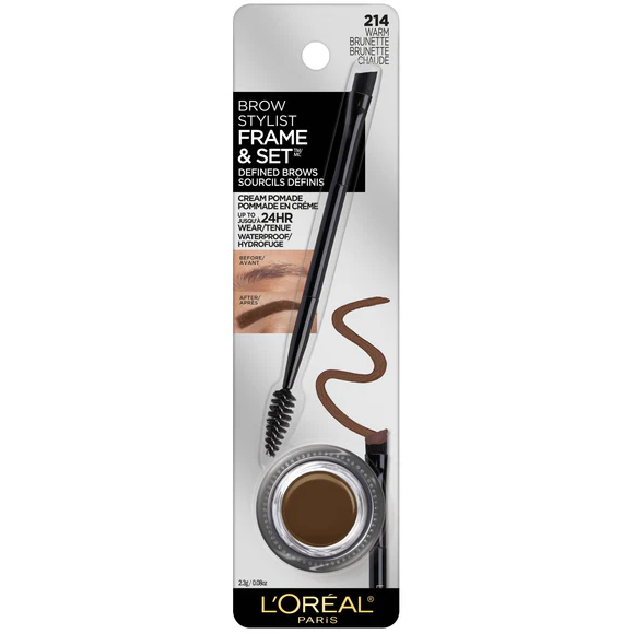 L'Oreal Paris Brow Stylist Frame and Set - 214 Warm Brunette