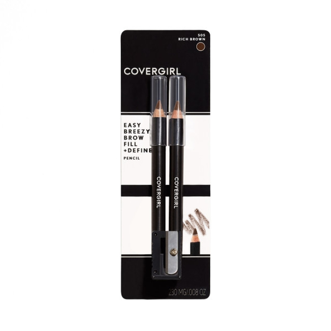 Covergirl - Easy Breezy Brow Fill + Define Brow Pencil - 505 Rich Brown