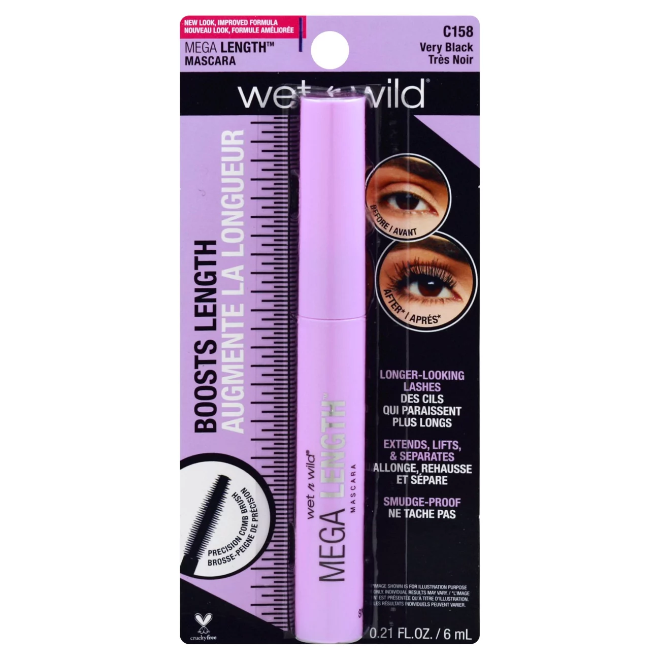 MASCARA Wet N WILD - C158 VERY BLACK 